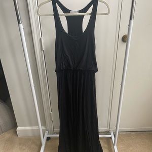 Black racer back maxi dress